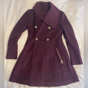 Women’s Maroon Pea Coat